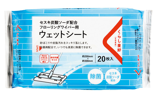セスキ炭酸ソーダ配合 フローリングワイパー用ウェットシート