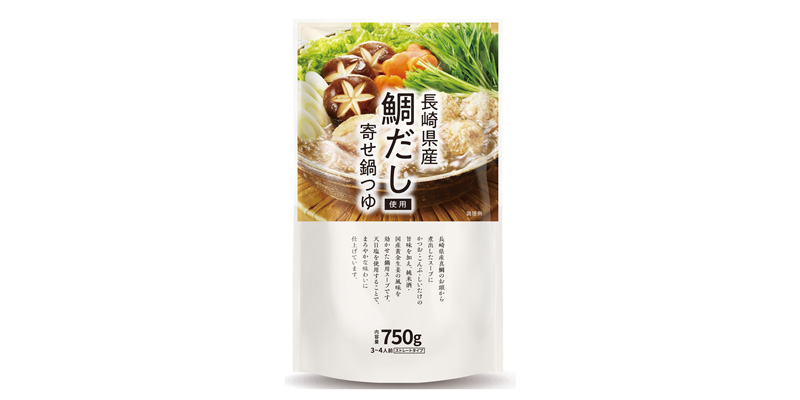 まろやかな味わいの『長崎県産鯛だし使用寄せ鍋つゆ』