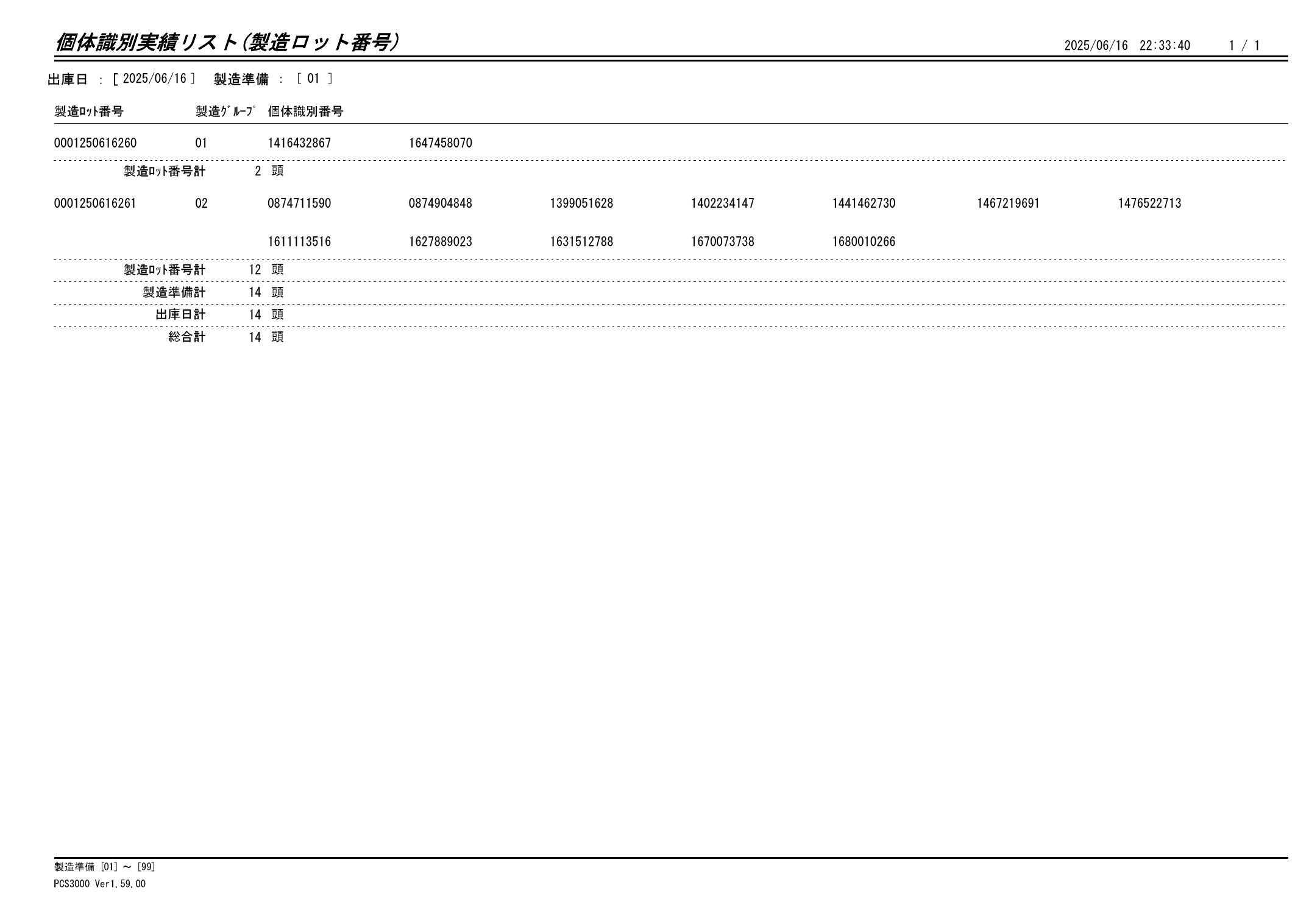 20250617 個体識別実績リスト(製造ロット番号)画像