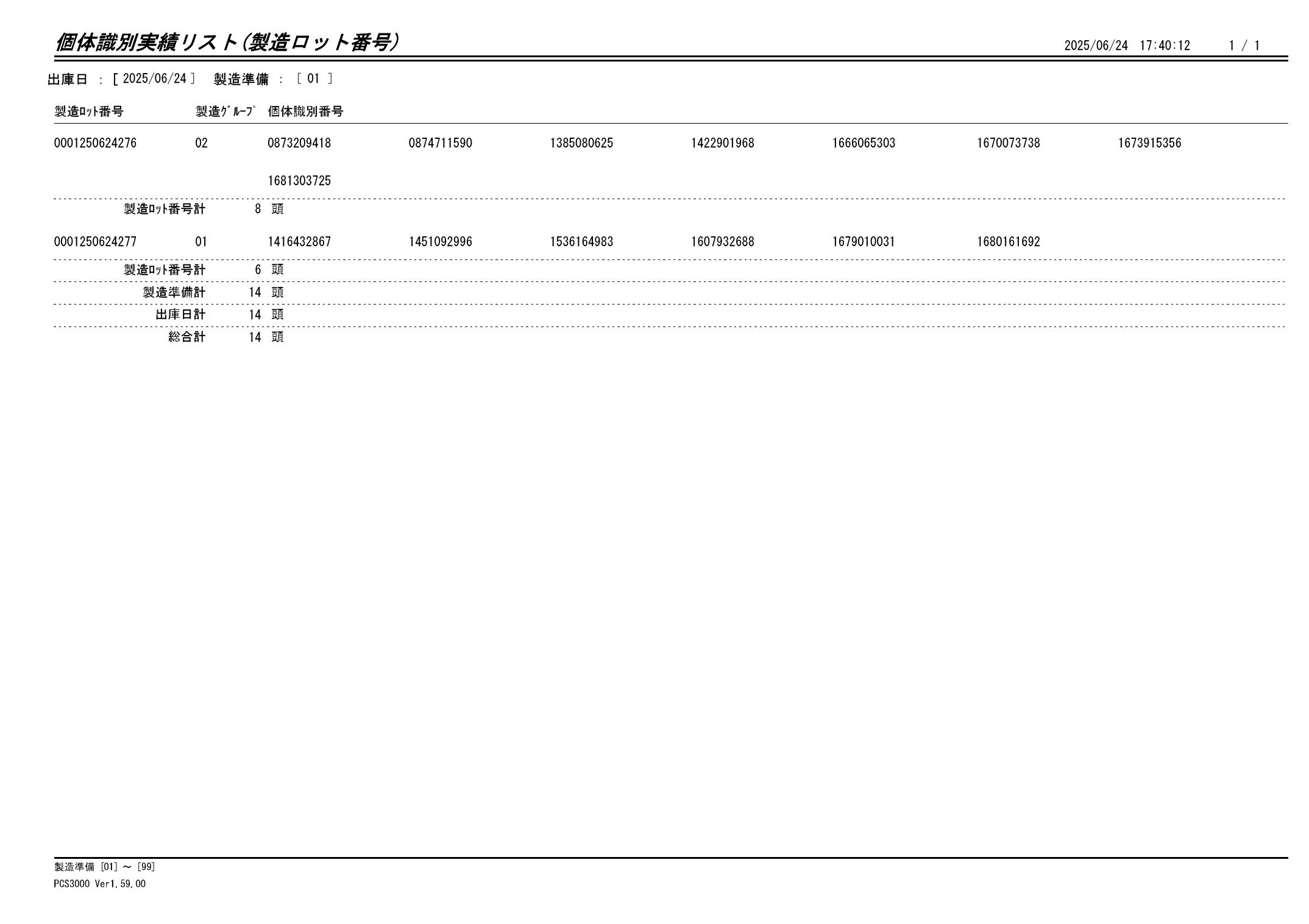 20250625 個体識別実績リスト(製造ロット番号)画像