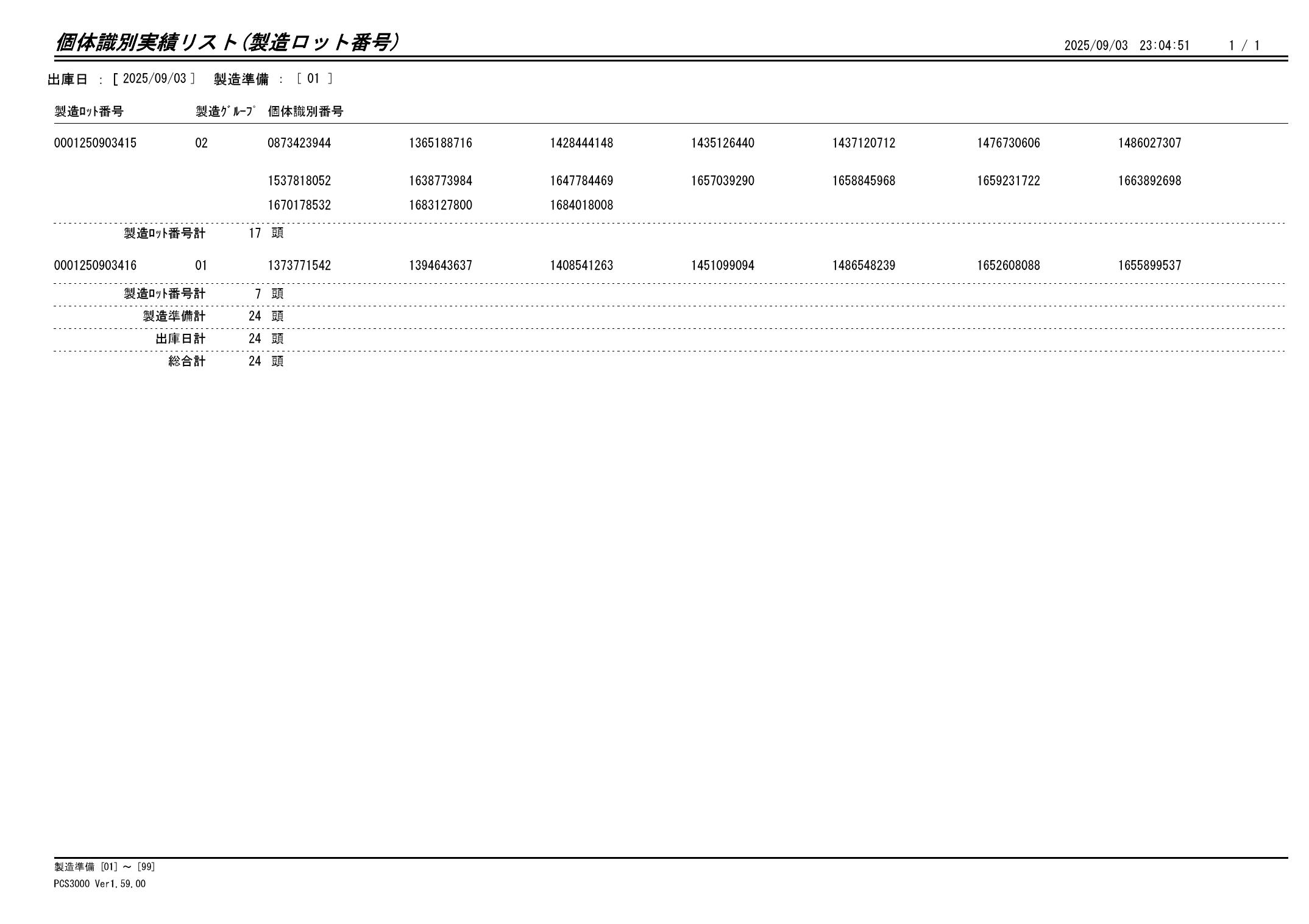 20250904 個体識別実績リスト（製造ロット番号）画像