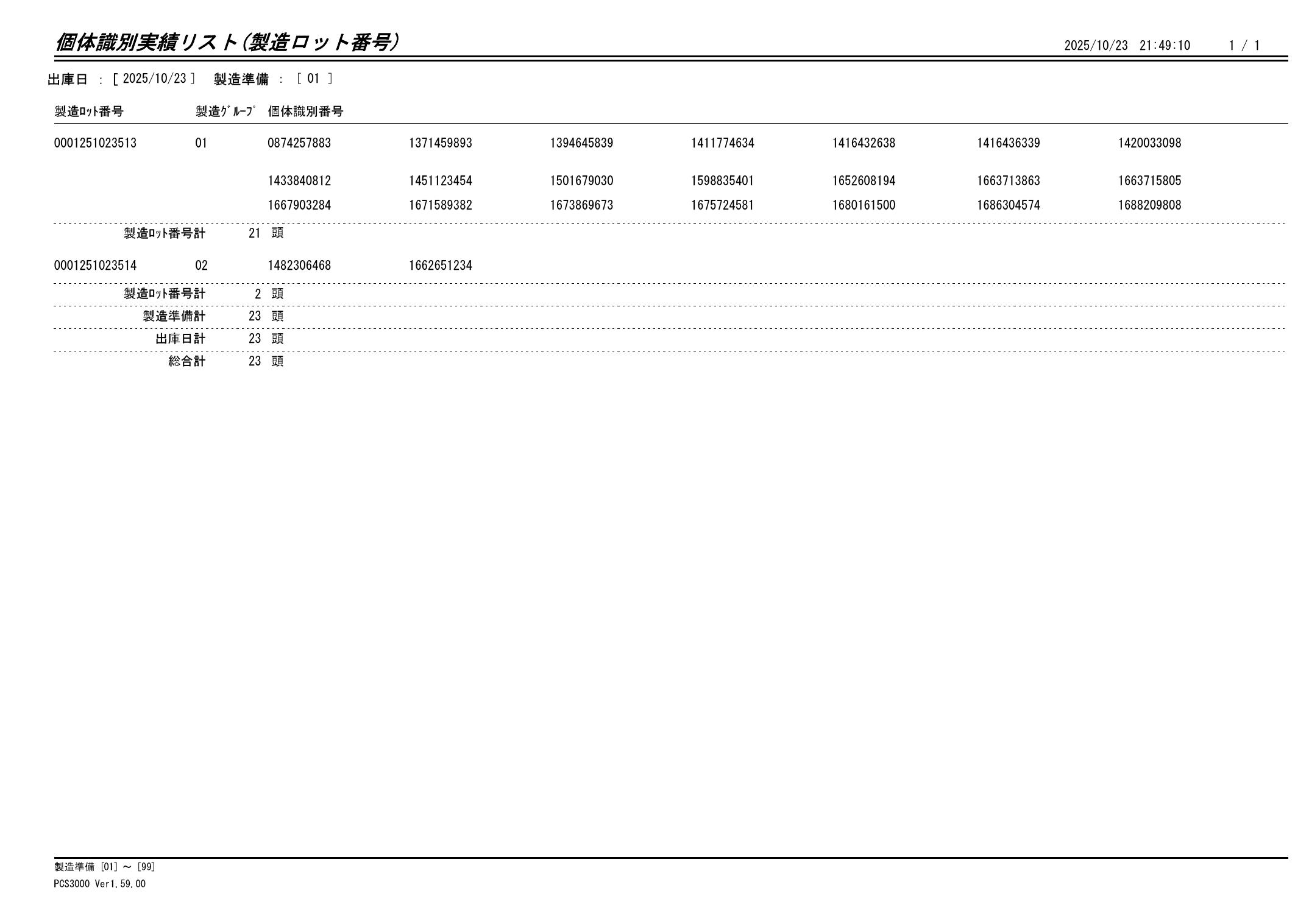 20251024 個体識別実績リスト（製造ロット番号）画像